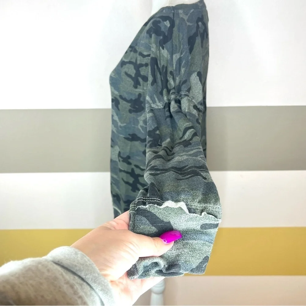 Sundry Green Ragen Camo Camouflage Grunge Western Soft Casual Lounge Sweatshirt - Picture 10 of 15